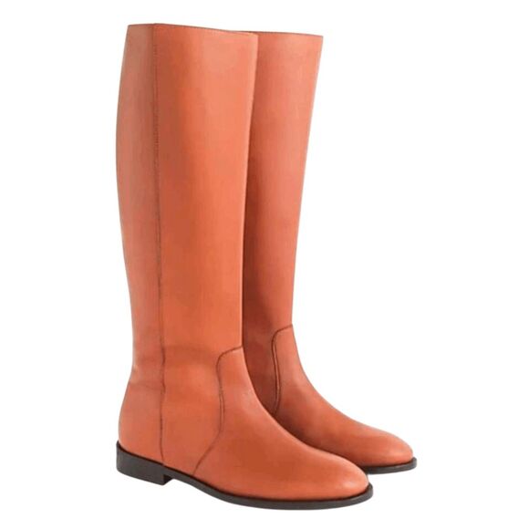 J Crew Quin Tall Leather Riding Boot Size 6 - Picture 1 of 9